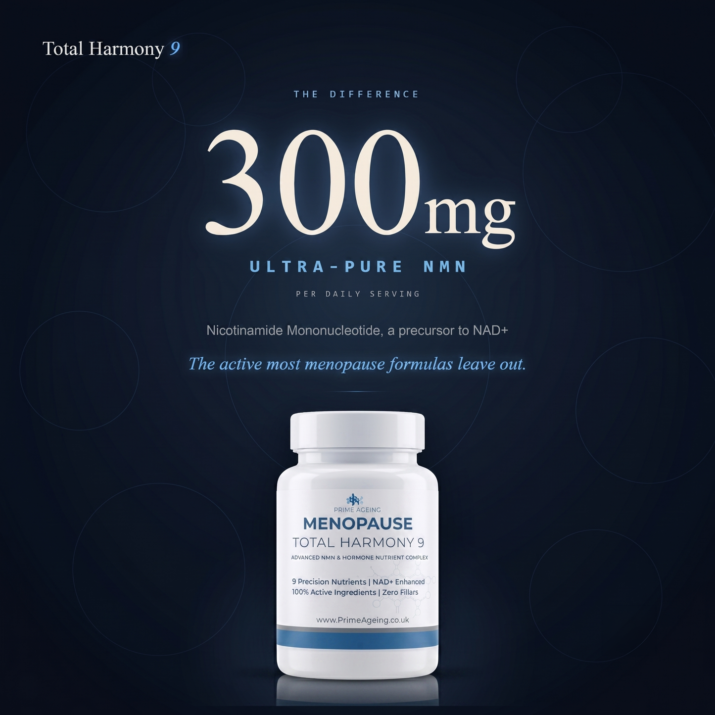 Prime Ageing Menopause Total Harmony 9 | Hormone & Vitality System | Advanced NMN & NAD+ Enhanced